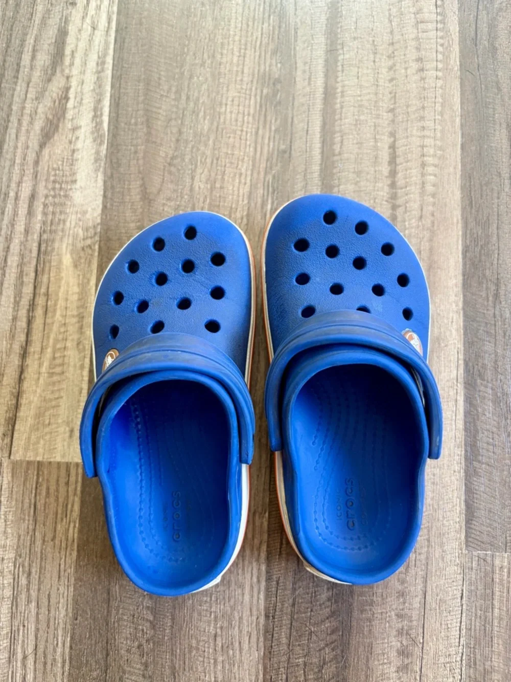 CROCS Kids Blue Slip-On Clogs with Back Strap